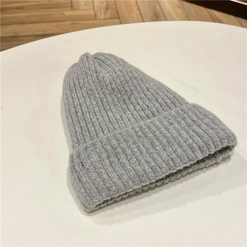 Autumn and Winter Cold Hat Wool Hat Women's Trendy Versatile Knitted Hat Men's Cool Velvet Thickened Warm Cold Hat