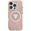 Etui Guess Iml Metal Glitter 4G Circle   Triangle Magsafe Do Iphone 16 Pro Max Różowy
