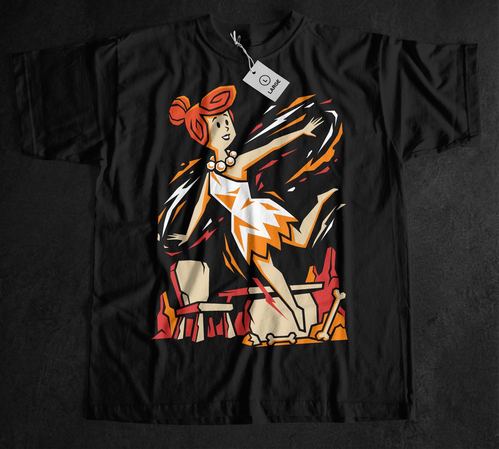 Stone Age Unisex Tee, The Flintstones, Pebbles, Prehistoric Toon, Gift for Daughter 150