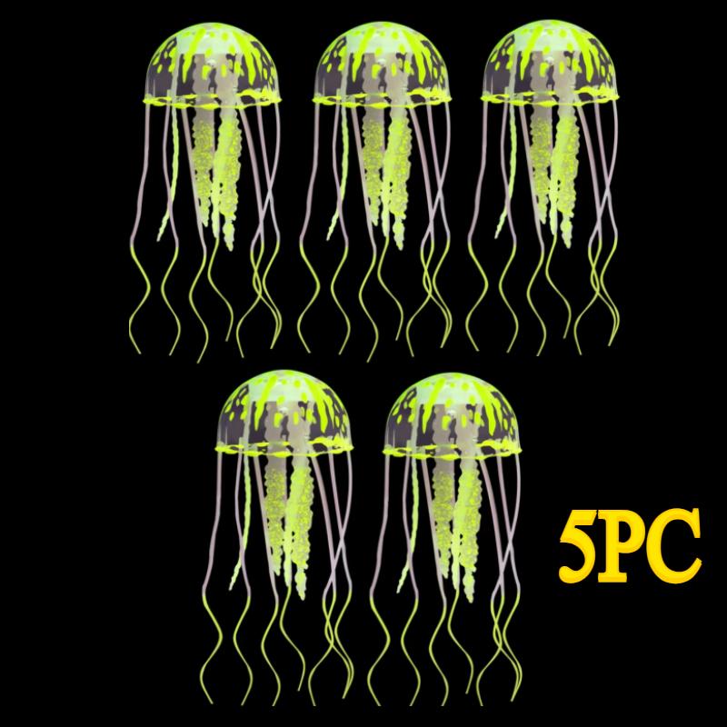 Artificial Swim Glowing Effect Jellyfish Aquarium Decoration Fish Tank Underwater Luminous Ornament