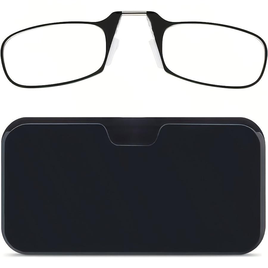 Portable Reading Glasses Legless Nose Clip Reading Glasses Glasses Case Can Stick On Mobile Phone Easy To Carry