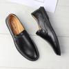 Fashion New Arrival Men's Loafers Simple Leather Moccasins Comfortable Slip-On Flats Handmade Male Driving Shoes Classic Business Shoes