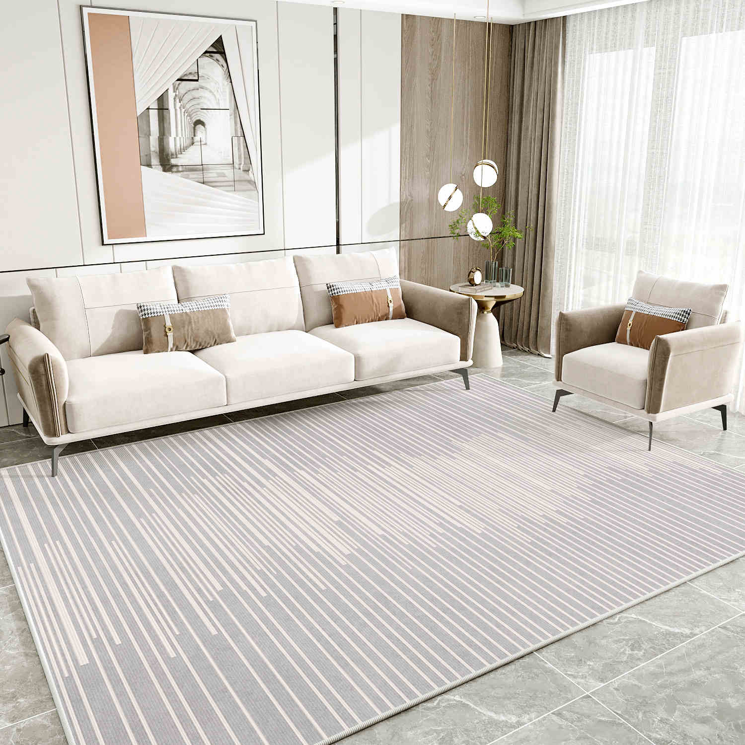 

Scandinavian Soft Rug for Living Room Plush Non-Slip Carpet Cozy Bedroom Decor, Fluffy Floor Mat for Home carpet for live roo 80CMx120CM