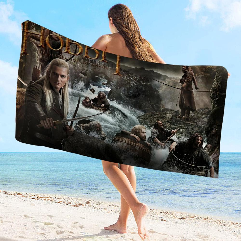 L-Lord of the Rings H-Hobbit Towel Microfiber Beach Towel Absorbent Quick dry Soft Yoga Swimming Resort Mountain Climbing Towel