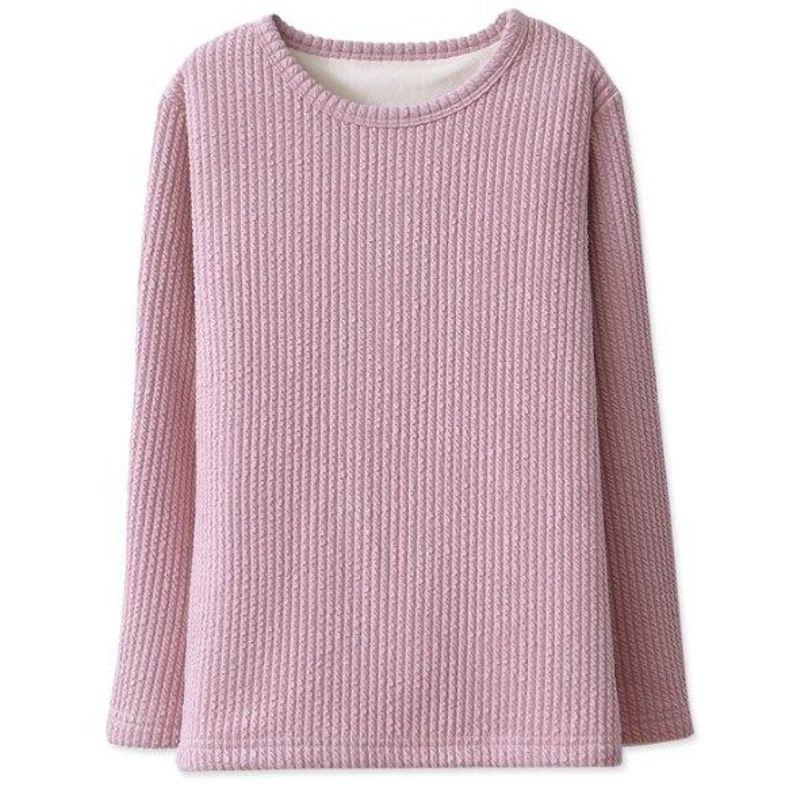 Kids' Sweater Fall and Winter Fleece-lined Thickened Bamaqin Boys Girl Base Tops Thermal Clothes Baby Bottoming Shirt
