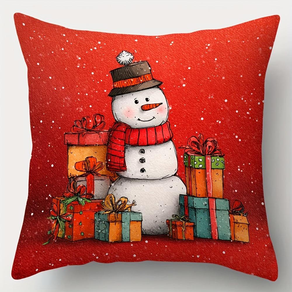 

Home Decor Christmas-Themed Digital Printed Pillow Covers Pattern Cushion Cover Suitable For Sofa Bedroom Car Pillow Cover 40x40cm