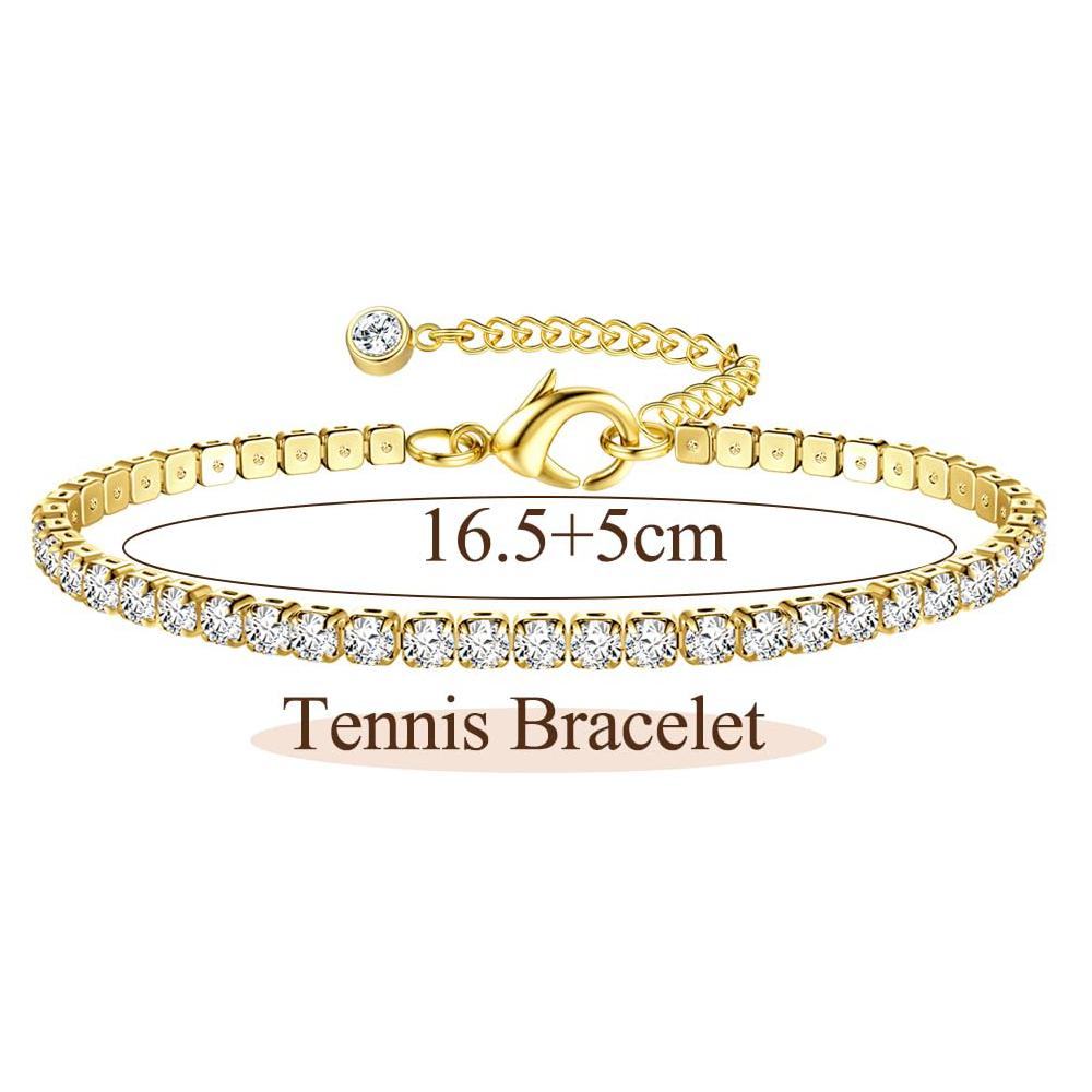 Bobisty Gold Plated Bracelet for Women Stainless Steel Stacking CZ/Link/Tennis/Bead Chain Ankle Bracelet Jewellery