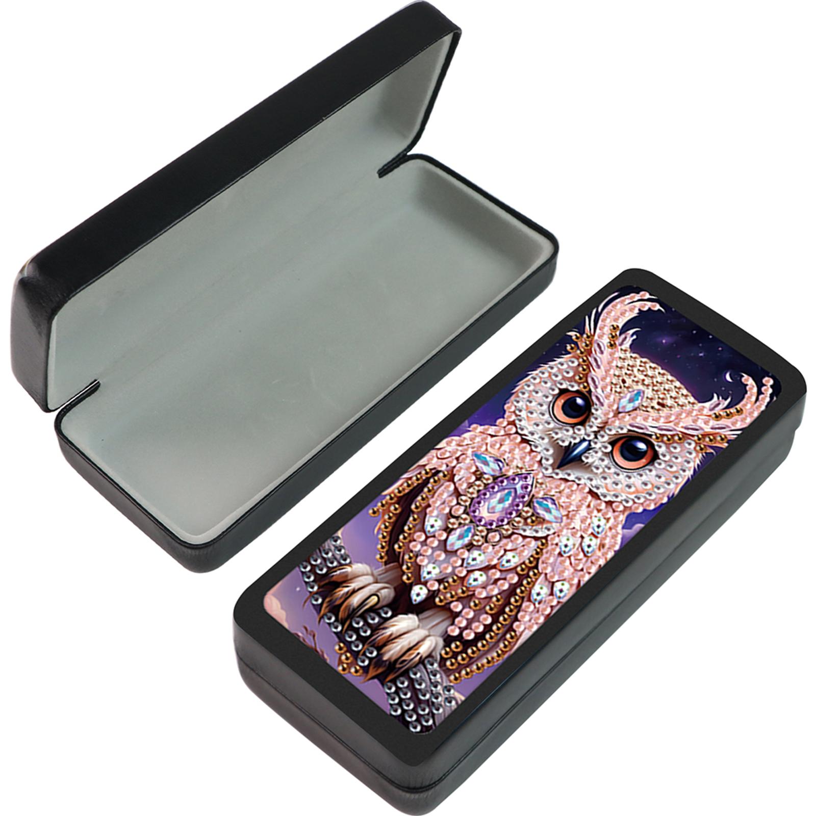 

Diamond Painting Eyeglasses Case Peacock Rhinestones Sunglasses Storage Box 5D DIY Eyewear Organizer Case for Adults Beginners