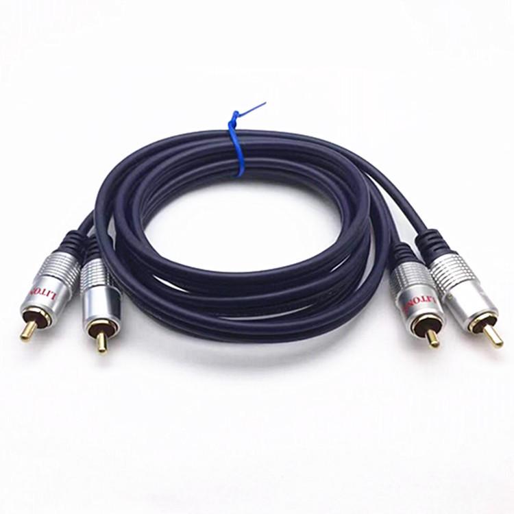 1.8m Dual 2RCA To 2RCA Audio Cable - 4-Head Connection for Computer Audio