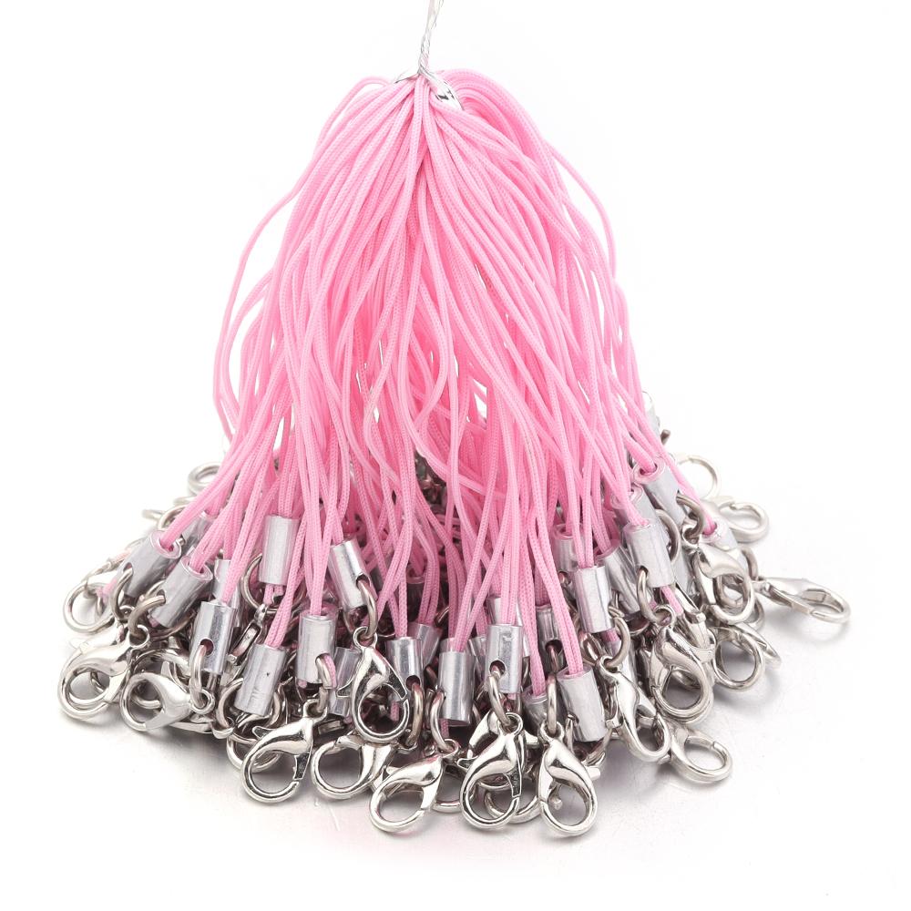 20pcs Hand Wrist Lanyard String Mobile Phone Rope Lobster Clasp Lanyard Diy Handmade Accessories Connector Hook Fastener Making