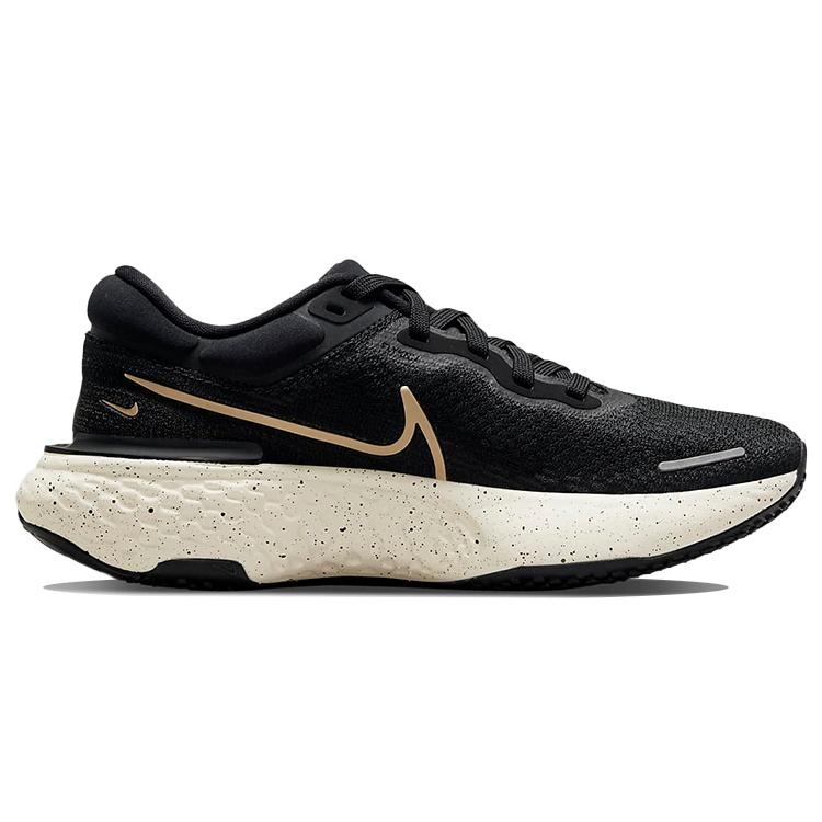 (WMNS) Nike ZoomX Invincible Run Flyknit 'Black Metallic Gold' Women's CT2229-004