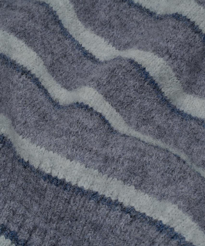 THE COLDEST MOMENT Tcm Mohair Stripe Beanie (Blue)