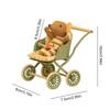 1:12 Miniature Artificial Furniture Baby Stroller Dollhouse Miniature Baby Carriage Dollhouse Furniture for  BJD OB11 Doll House
