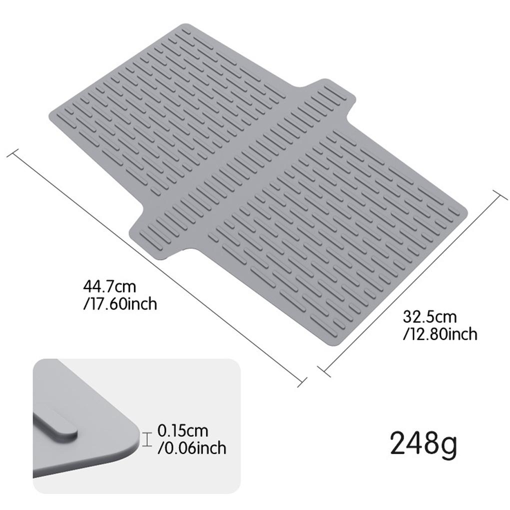 Silicone Sink Saddle Mat Kitchen Sink Protector Divider Mat Heat Resistant Pad Silicone Faucet Mat Drainage Pad Wash Basin Pad