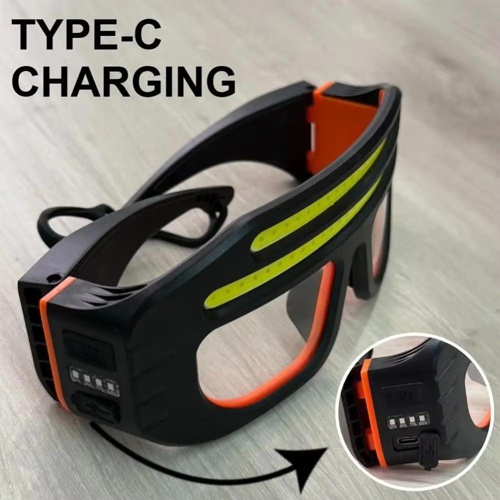 Motion Sensor Wearable LED Headlight Touch Control Glasses Headlamp Night Fishing