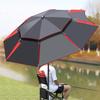 Fishing Sun Umbrella With Storage Carry Case 360-Degree Rotation Double Fishing Canopy Waterproof Sunscreen Fishing Umbrella