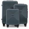 Set of 3 Wings Pc Eco Jackdaw Dark Green Suitcases