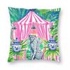 Cheetah In Pink Cabana Square Pillowcase Polyester Linen Velvet Pattern Zip Decorative Throw Pillow Case Home Cushion Case