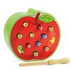 New Baby Wooden Toys 3D Puzzle Early Childhood Educational Toys Catch Worm Game Color Cognitive Magnetic Strawberry Apple