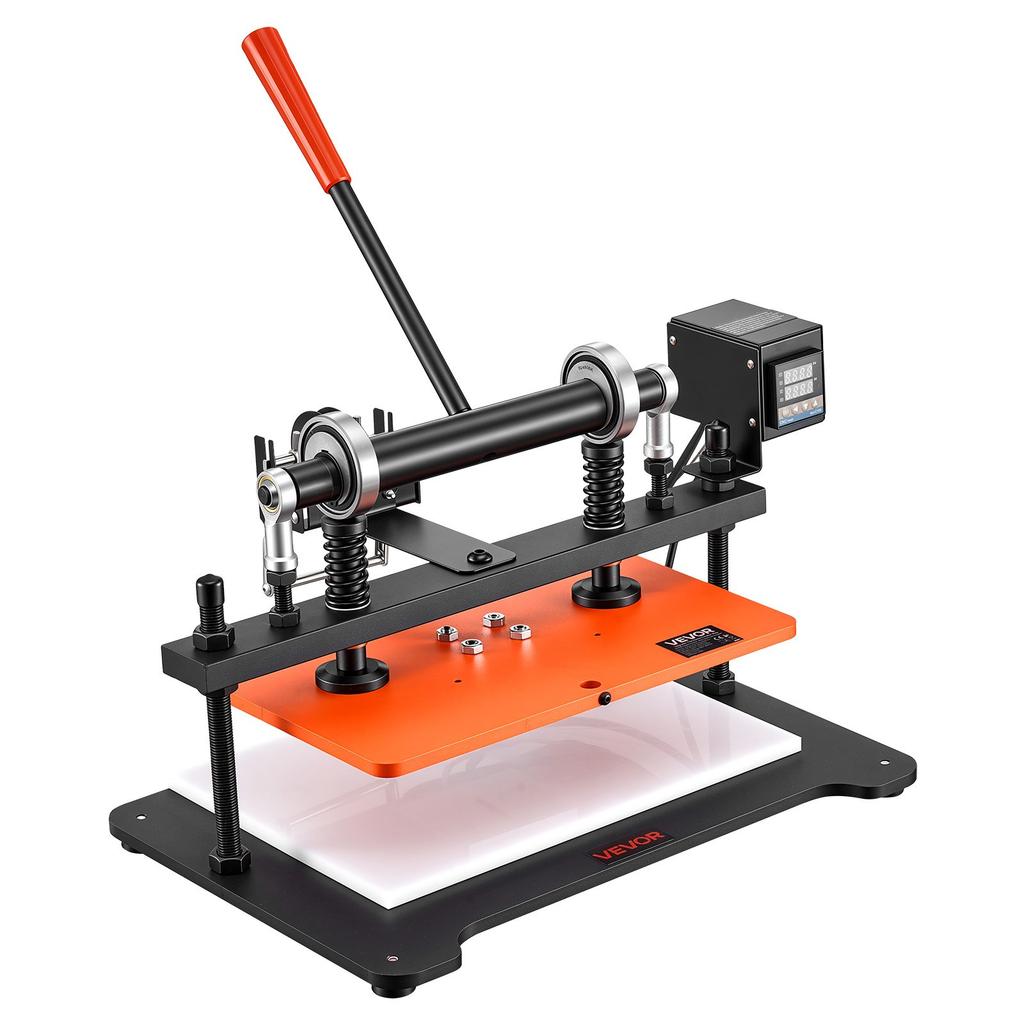 VEVOR Heated Leather Cutting Machine 360 x 260 mm Plate Stamping Machine, For Stamping, Leather Embossing & Die Cutting, 1.5 T Pressure, 12 mm Stroke