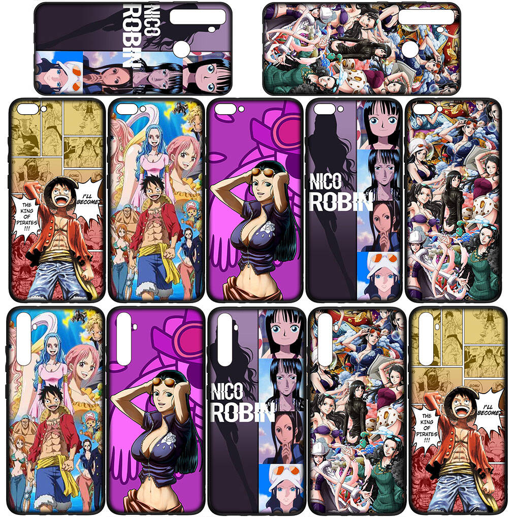 for Samsung Galaxy S25 S24 S23 iPhone 17 16 15 Xiaomi Redmi Note 14 13 12 Plus Pro Max A37 A57 Case Nico Robin One Piece Cute Luffy OPPO Huawei Cover