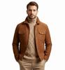 Brown Men's Stylish Suede Lambskin Leather Handmade Genuine Motorcycle Jacket
