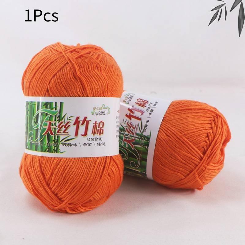 Fio de Tricô para Bebê de Algodão com Carvão de Bambu de Qualidade Premium Para Crochê e Tecelagem