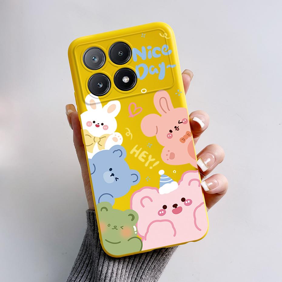 For Xiaomi Poco X6 Pro Case Stylish Painted Silicone Bumper Shockproof Phone Cases Cover Coque For Xiaomi Poco X6 Pro 5G Fundas