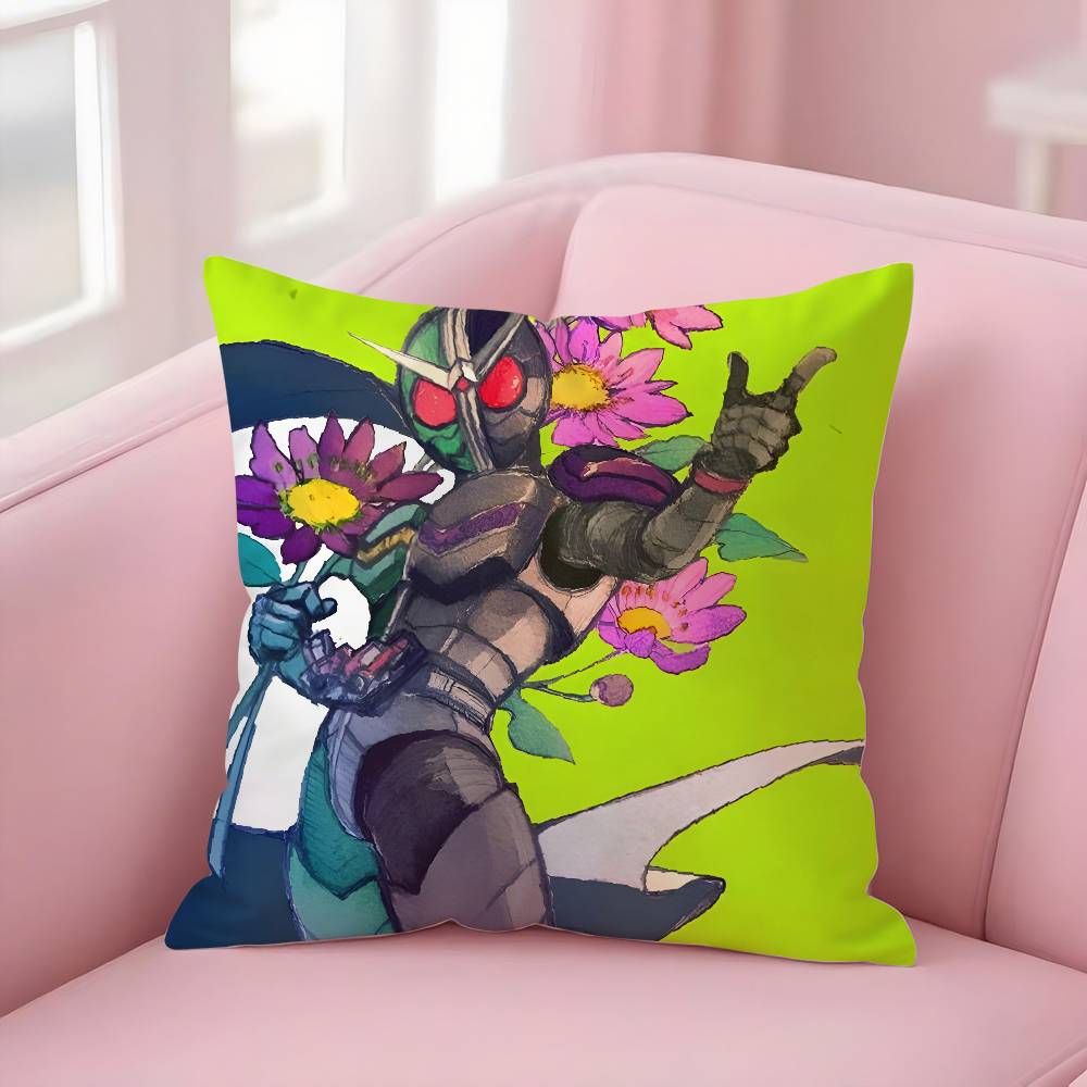 Hot-blooded Anime K-Kamen RiderS Pillow Case Soft Plush Fabric Double Sided Print Decorative Home Living Room Gift Cushion Cover