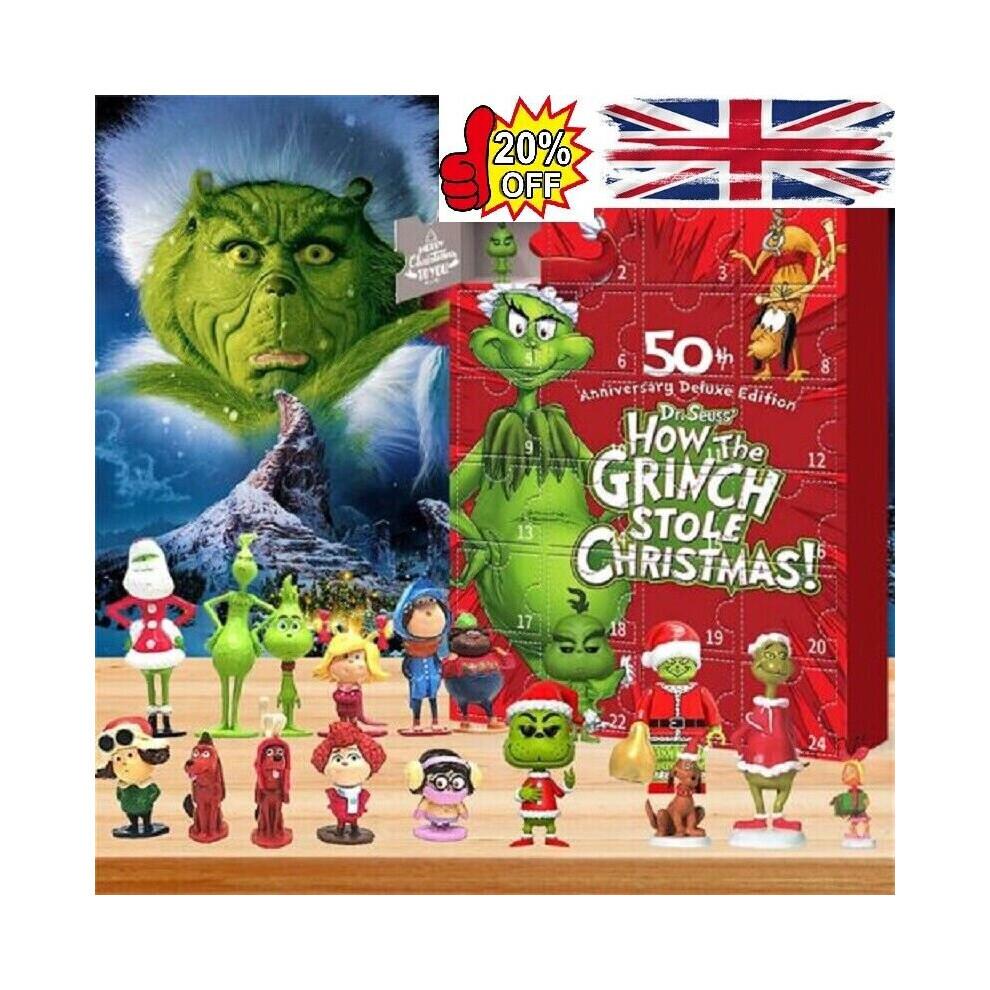 Christmas Countdown Calendar Surprise Toys 24 Gifts Grinch Halloween