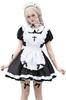 Maid 4 Cores e Meia Curta de Halloween para Adultos [RPFLQ] Fantasia, Cosplay, Disponível Preto, Vermelho, Azul, Rosa, Fantasia, Avental Feminino,