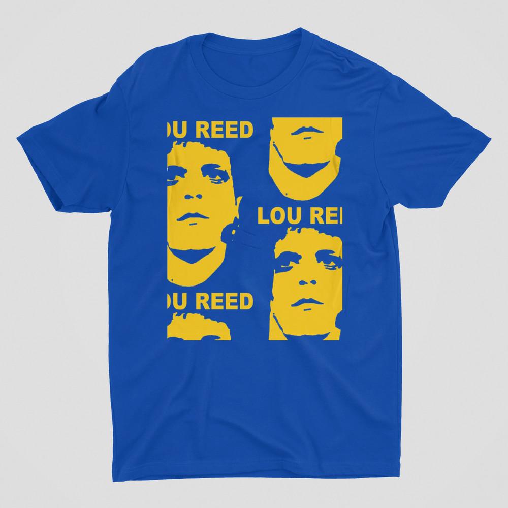 SALDI Lou Reed Collage T-shirt da Uomo Cotone Blu Unisex Tutte le Taglie S-5XL T-shirt Unisex
