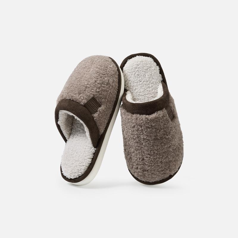 New Indoor Anti-slip Wool Slippers and Warm Plush Shoes