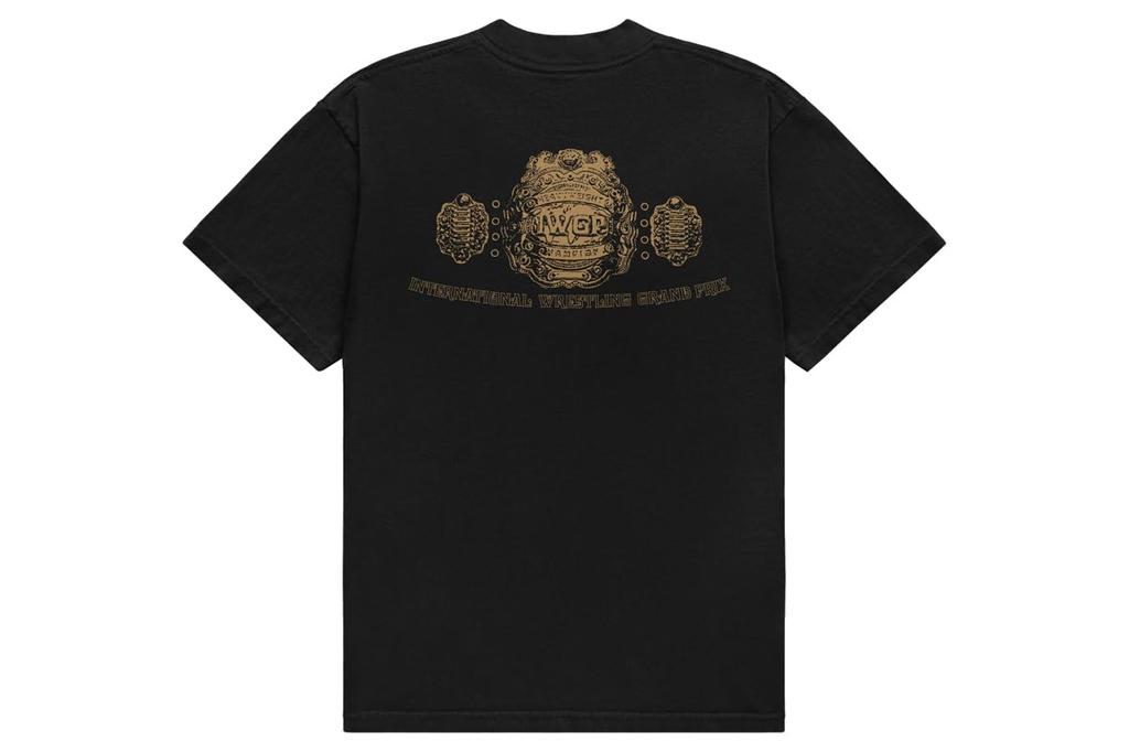 New Japan IWGP x XL 7341105245 Pro-Wrestling T-Shirt (Black Gold)