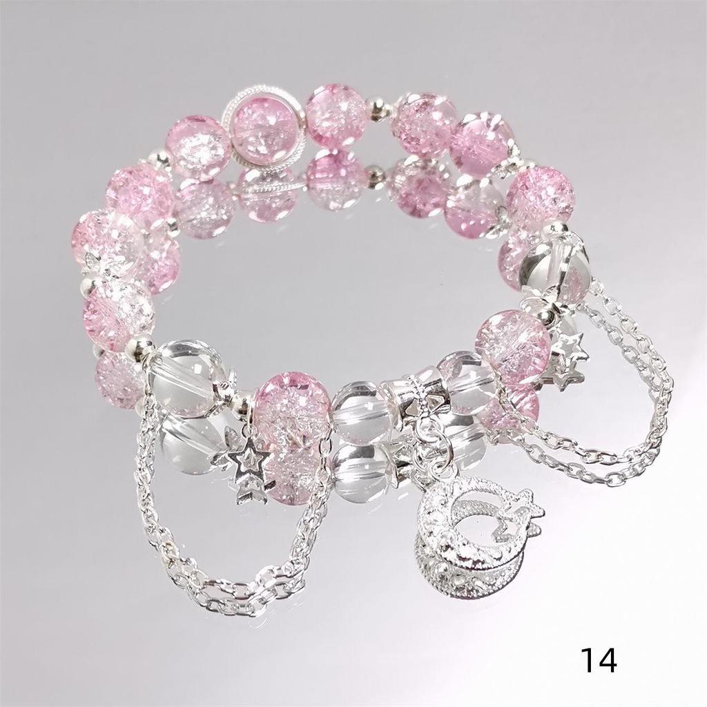 Mori Style Mermaid Crystal Bracelet - Sweet, Versatile Design for Women, Students, and Best Friends.