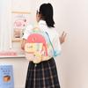 Kids Cartoon Oxford Fabric School Bag With Animal Prints For Toddlers And Preschoolers