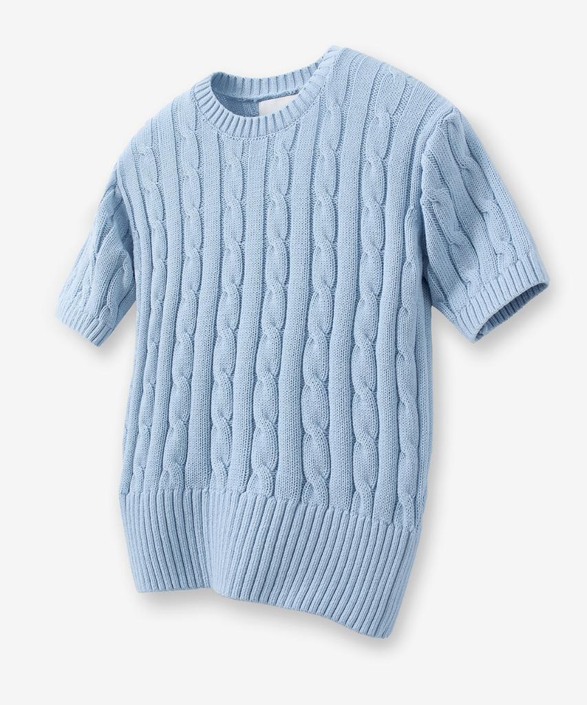 MINAV Women Soft Cotton Cable Round Knit [4 Colors]