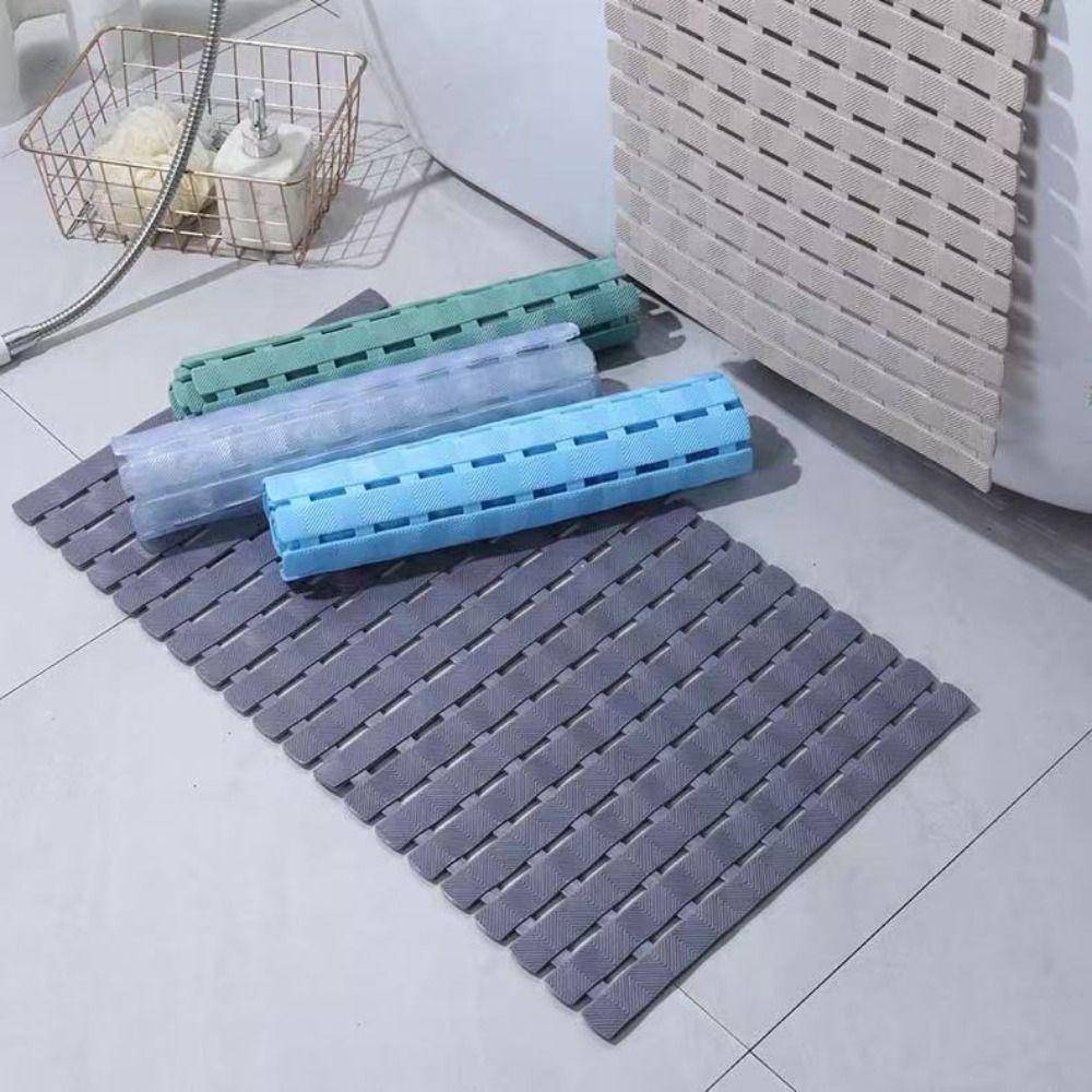 Anti-drop Anti-slip Floor Mat Draining Hole Shower Foot Scrubber Bathroom Foot Pedal Washroom