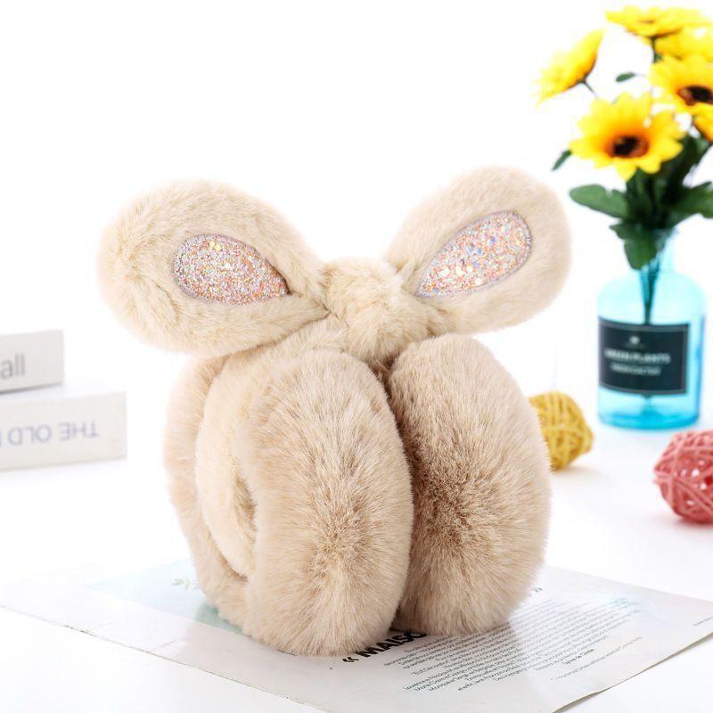 Dámské skládací korejské chlupaté náušníky vysoké hodnoty pro ochranu proti chladu na podzim a v zimě