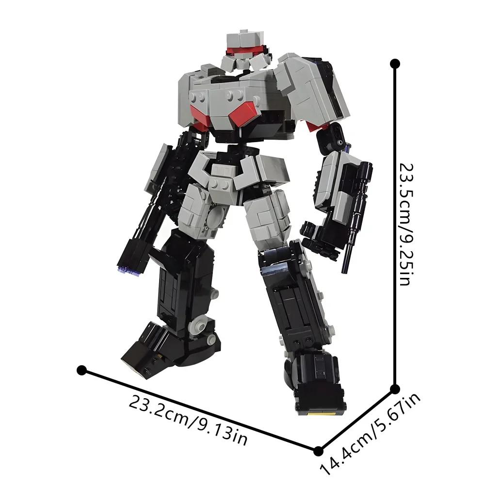 MOC Megatron Transforming Mech Robot Bricks Model Autobots Movie Bumblebee Shapeshifting Justice Robot Building Blocks Toys Gift