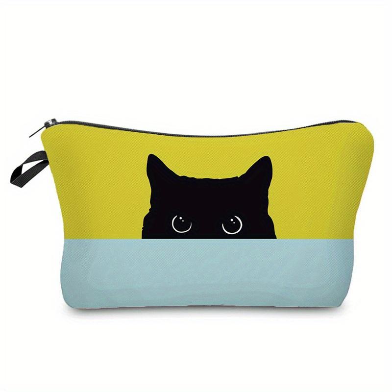 

1 шт. Милая косметичка с кошачьим узором, дорожный легкий органайзер для косметики, сумка для хранения для женщин, девушек, рождественские подарки