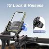 Bike Motorcycle Phone Mount With Aluminum Alloy Mounting Base, [1S Lock & Release] [Camera Friendly] Bicycle Handlebar Cell Phone Holder For Scooter