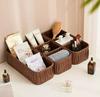 Aufbewahrungskorb aus Rattan mit Deckel - Kosmetik-Organizer & Snackbox