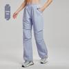 Women's High-End Yoga & Running Cargo Pants with Pockets - Elastic Waist & Drawstring Cuffs