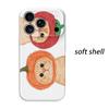 Elegant Watercolor Fruity Orange Pumpkin Cat Graphic Art Film Aesthetic Protective Shockproof Bumper Case Cover For iPhone 14 15 16 Pro Max Plus