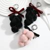 Unique Grape Plush Keychain with Bowknot Soft Grape Pendant Plush Bowknot Key Chain Lightweight for Daily Use Travel