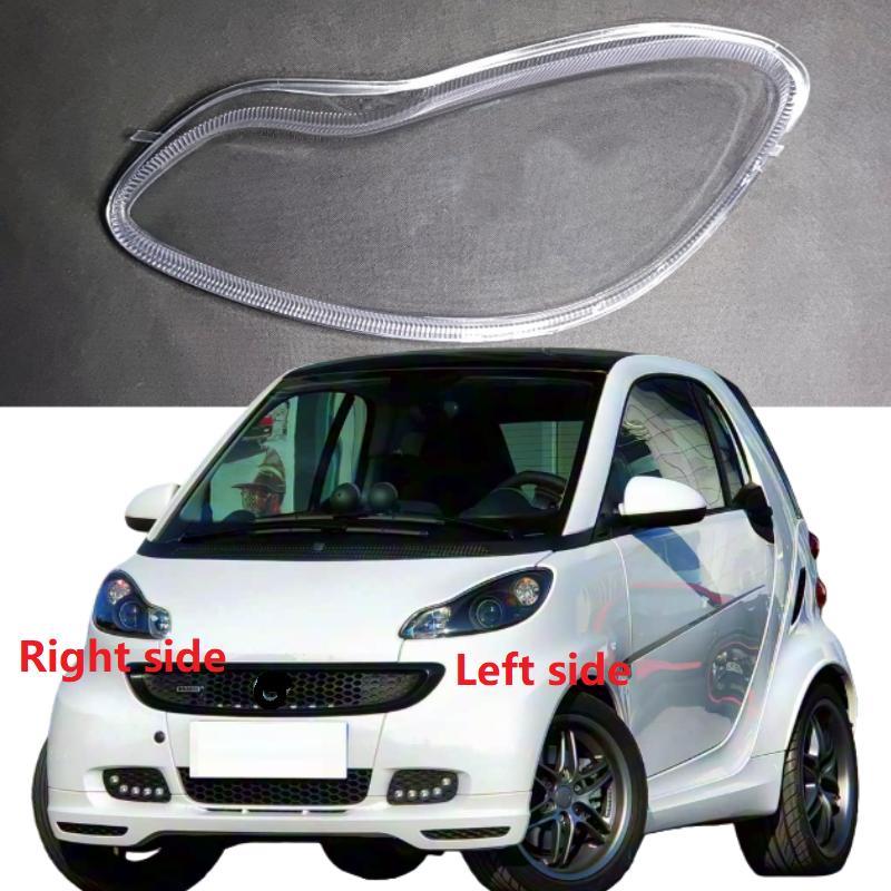 Car Headlight Lens Cover For Benz Smart W451 2009 2010 2011 2012 2013 2014 2015 Headlamp Shell Plexiglass Transparent Lampshade