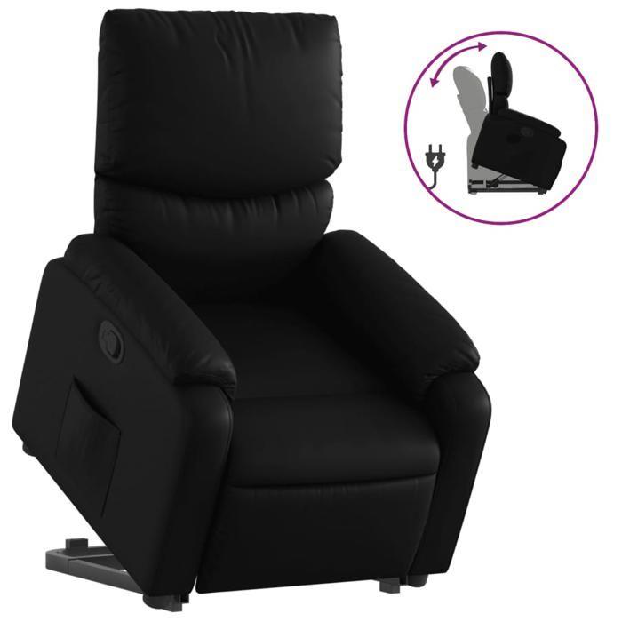VidaXL Reclining Armchair, Relaxation Chair with Adjustable Backrest and Footrest, Living Room Lounge Seat, Black 3204886