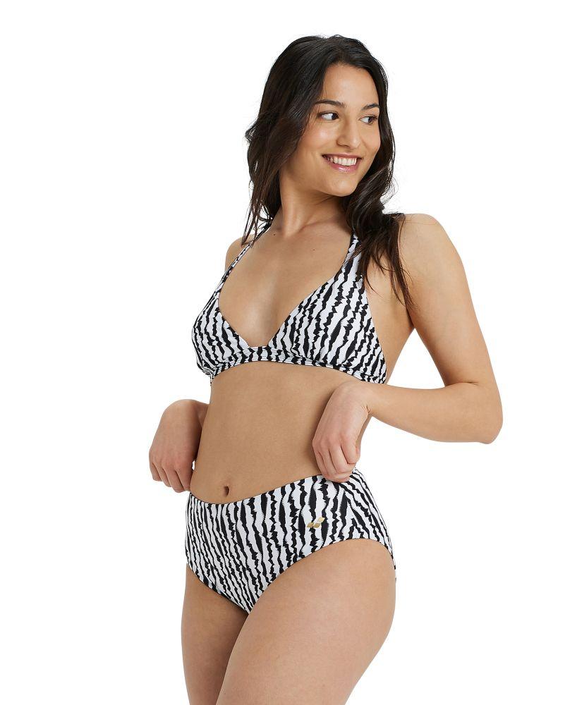 Arena Stroje Pływackie Women's Bikini Halterneck Allover Black Multi 005182/520 D34