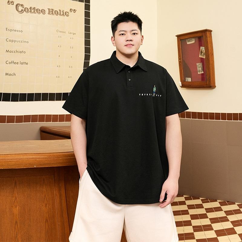 Fashionable Versatile Breathable Moisture Transferring Men's Loose Polo Shirt - Wrinkle Resistant Casual Sports Short Sleeve Collared Shirt